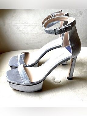 Stuart Weitzman velveteen platform sandals